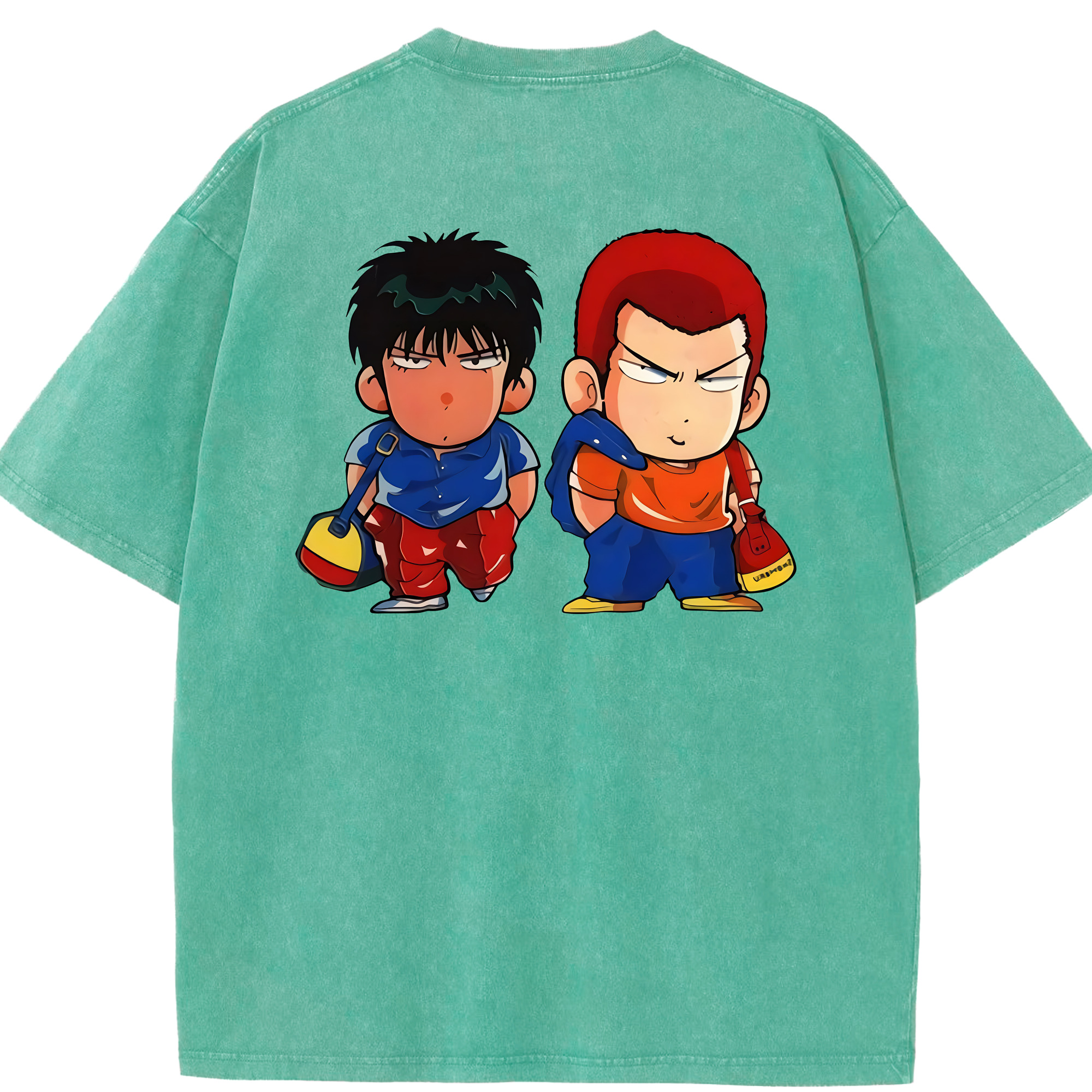 （画像用） SLAM DUNK／スラムダンク 綿100% ヴィンテージ風 半袖Tシャツ（背面プリント）